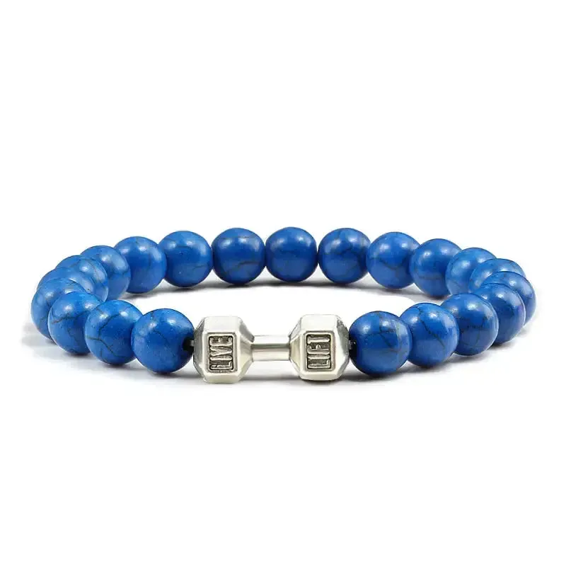 Y2K Dumbbell Volcanic Necklace with High Quality Stone