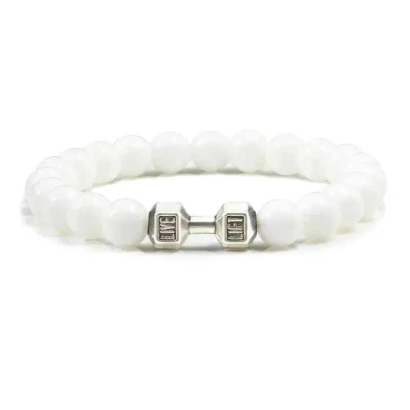 Y2K Dumbbell Volcanic Necklace with High Quality Stone