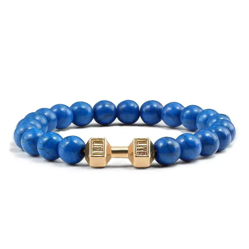 Y2K Dumbbell Volcanic Necklace with High Quality Stone