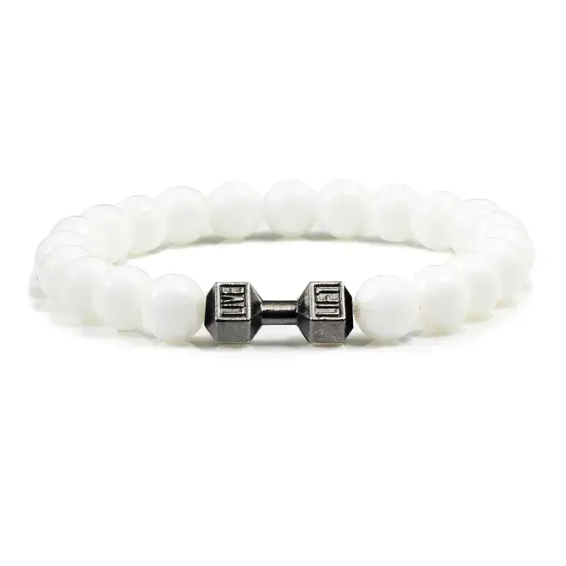 Y2K Dumbbell Volcanic Necklace with High Quality Stone