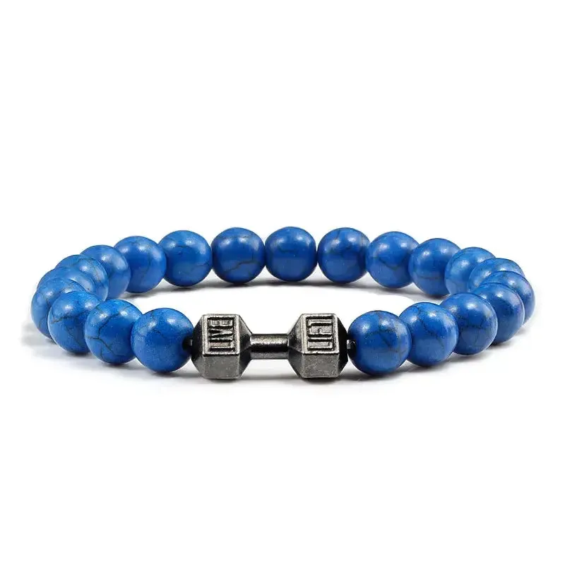 Y2K Dumbbell Volcanic Necklace with High Quality Stone
