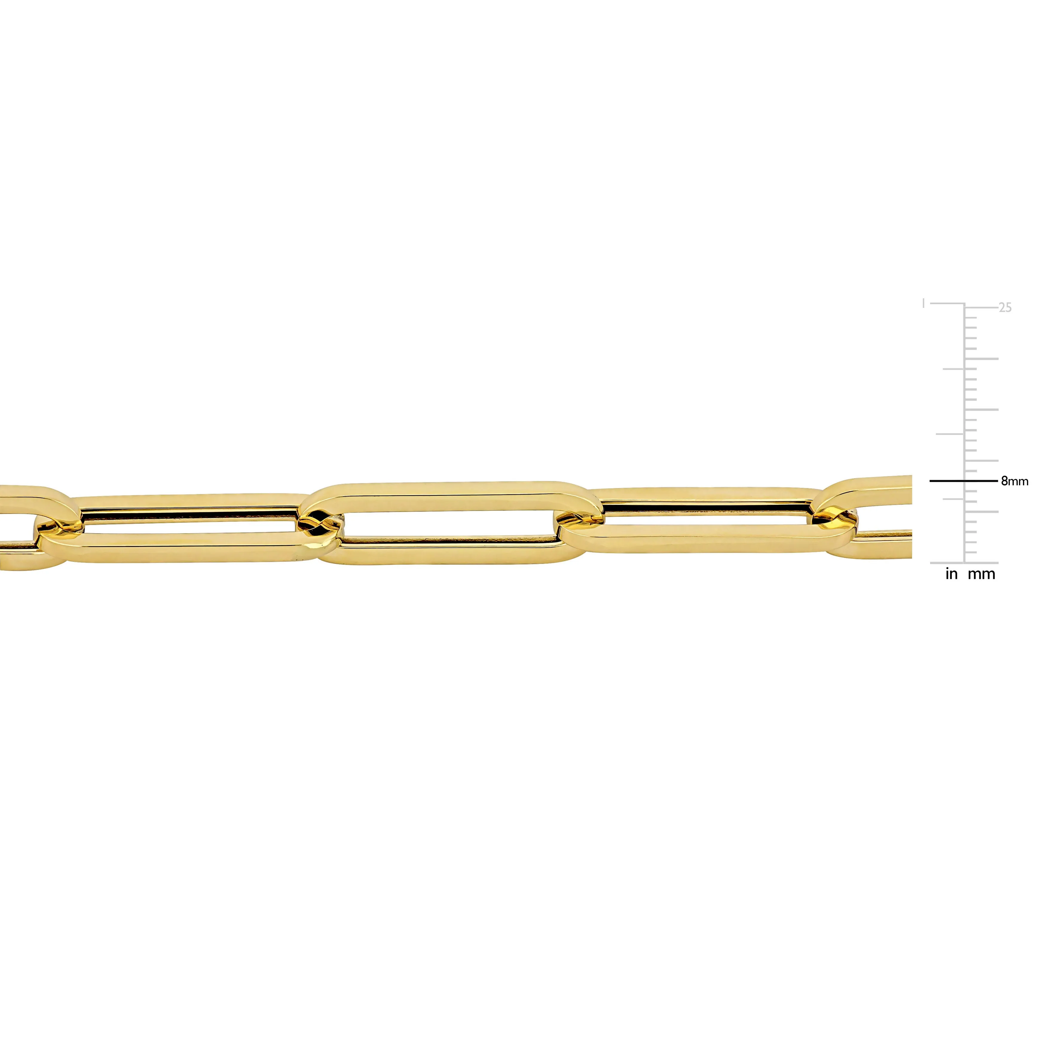 Yellow paperclip bracelet 8.5MM