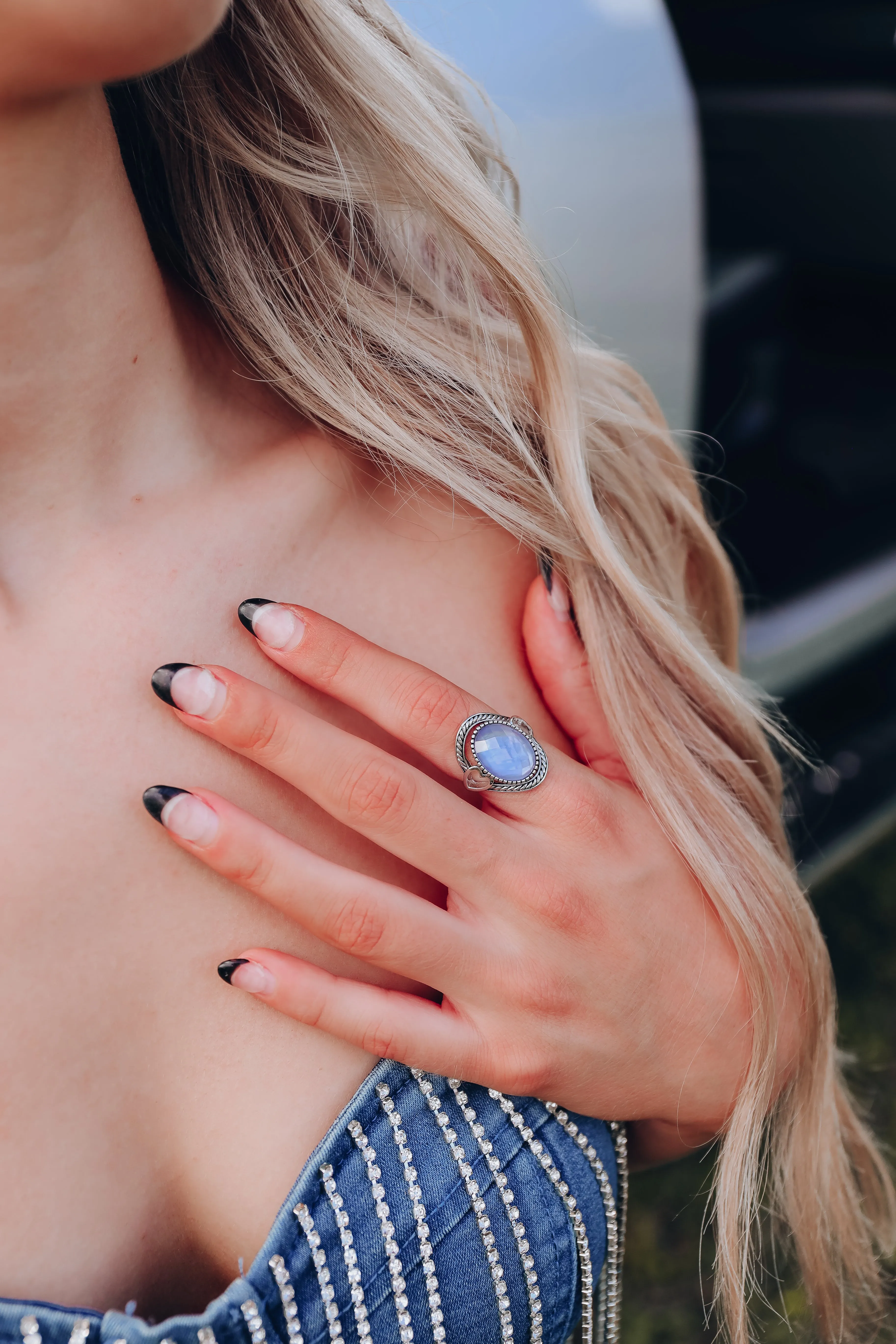 Zadie Blue Stone Statement Ring