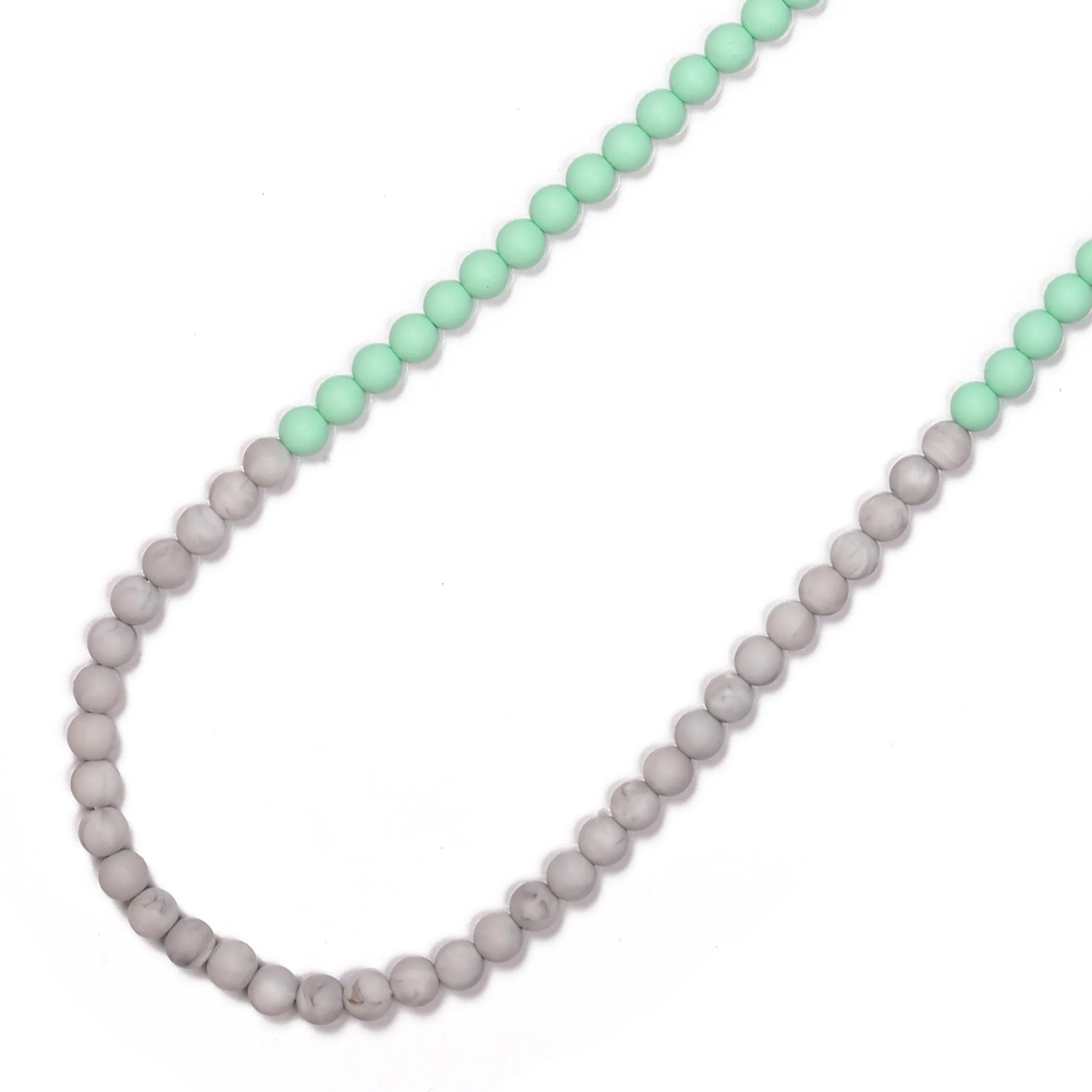Zoe Teething Necklace - Mint/Marble