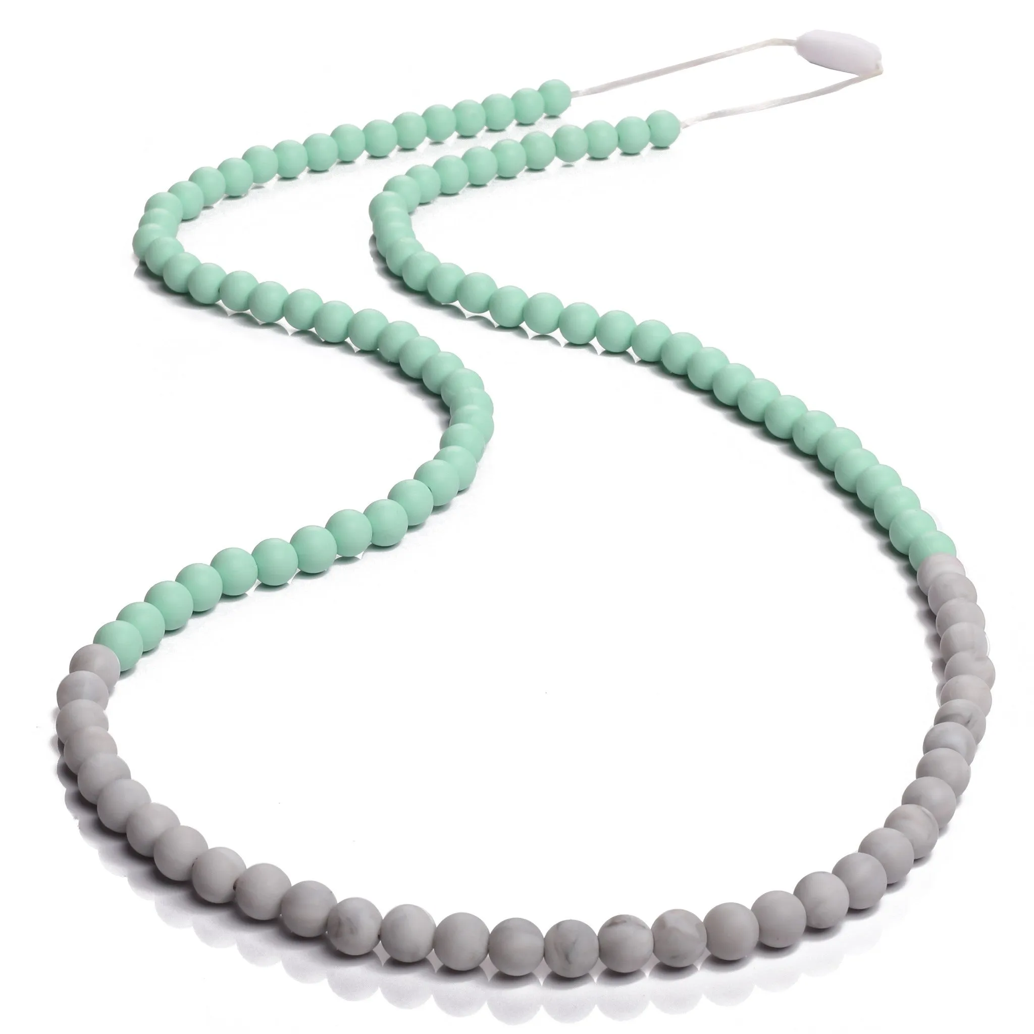 Zoe Teething Necklace - Mint/Marble